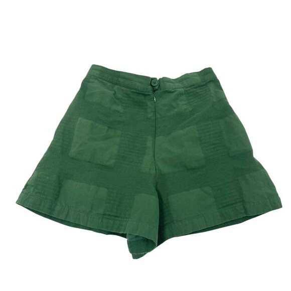 Anthropologie Pleated High Waist Shorts Corey Lynn Calter Green size Medium - Picture 2 of 7